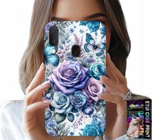 Etui Do Samsung Galaxy A20E - Kwieciste Wzory Różekwiatki Case + Szkło