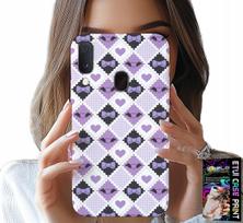Etui Do Samsung Galaxy A20E - Modne Serca Kokardki Kokarda + Szkło