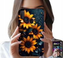 Etui Do Samsung Galaxy A20E - Słoneczniki, Słonecznik, Kwieciste Wzory