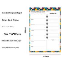 Magnetic Diet Planner: Tearable Fridge Magnet for Fitness & Grocery Memos 60 Sheets