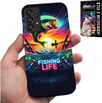 Etui Do Samsung Galaxy A23 5G - Wzory Wędkarskie Ryby Połów Wędka Plecki