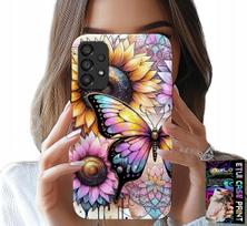Etui Do Samsung Galaxy A23 5G - Słonecznik Z Motylkiem, Obudowa + Folia
