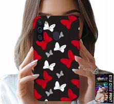 Etui Do Samsung Galaxy A21 - Kokardki Czerwono Białe Myszka, Wzory