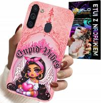 Etui Do Samsung Galaxy A21 - Cupid Vibes Z Uroczą Aniołkiem Plecki