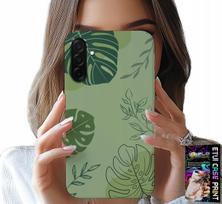 Etui Do Samsung Galaxy A26 5G - Zielone Liście Roślinne Wzory Plecki