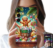 Samsung Galaxy A55 5G Tok - Mézeskalács Karácsonyi Minták + Üveg