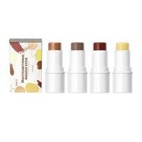QIBEST Multi-function Makeup Stick Highlighter Blush Contour Stick Lipstick Set Rouge Pen a set