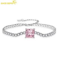 SACE GEMS Klasikinė vario lydinio cirkonio apyrankė Moterų papuošalai Vestuvių pažado vakarėlio dovana rožinė