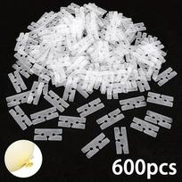 600 vnt. Plastikiniai balionų segtukai rišikliai sandarinimui H formos didmeninis kiekis Balionų rišikliai segtukai įrankis vestuvių vakarėliui Kalėdoms gimtadienio dekoravimui 600pcs