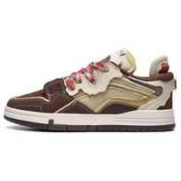 Li Ning We Wo Pro Versatile Casual Lightweight Comfortable Shock Absorbing Wear Resistant Low Top Skate Shoes Men Sneakers Brown Yellow AECT045-1 43