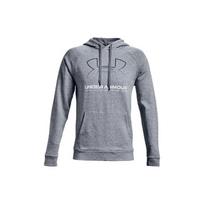 Under Armour Project Rock Rival Lock Up Logo Printed Training Hoodie Men hoodies Gray 1366724-035 XXL