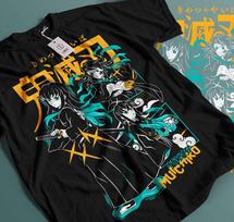 Muichiro Tokito T-shirt Kimetsu no Yaiba Demon Slayer Anime Black Shirt Gift 343 2XL