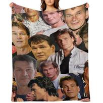 Patrick Swayze nuotraukų koliažas Mesti pledai Paplūdimys Mielas Žiema lovos Languoti pledai 30x40in