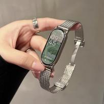 skirta Xiaomi Mi Band 10/ 9 /8 Apyrankė Nerūdijančio Plieno Magnetinė Kilpa skirta Mi Band 9 8/NFC Dirželiai Miband 10 Aksesuarai for miband 10 10NFC