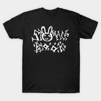 Men Black Print T-shirt Stomach Book No-Cut Transfer Paper Print Cotton Tshirt 3XL juoda