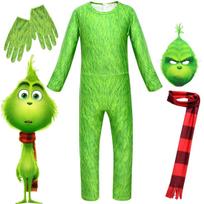 Cosplay kostiumas W Grinčas pavogė Kalėdas žalias plaukų cosplay kostiumas TheGrinch vientisas triko 100