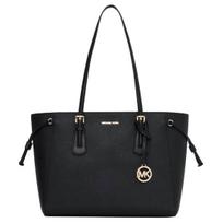 Michael Kors Voyager Didelė peties rankinė su auksiniais elementais Moteriškos rankinės Juoda 35R6GV6T7L-BLACK Basic Set (Bag+Dust Bag) black