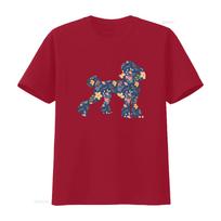 Poodle Floral T Shirt Cute Toy Dog Miniture For Mums Pretty Walking Top vintage Washed streetwear Slightly Comfortable Casual S