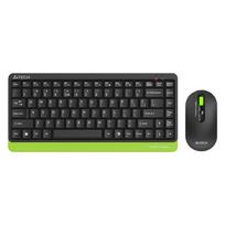 A4TECH Wireless Keyboard And Mouse Set for Portable Laptops, Compact Keyboard And Mouse Combo, Fluorescent Green žalia