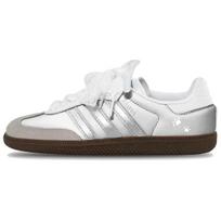 Adidas Originals SAMBA OG Abrasion Resistant Low top Skateboard Shoes Women's Silver White B75806(Team1020-) 36