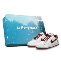 Nike Big Lemon Joy Abrasion Resistant Breathable Low top Skateboard Shoes Men's White Red 355152-150(Team778-S-BOX) 40