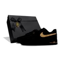 Nike Air Force 1 Black Gold Track Abrasion Resistant Low top Skateboard Shoes Unisex Black CW2288-001(Team1246-SBOX) 43