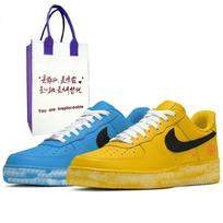 Nike Air Force 1 Saulėlydžio Snieglaidžio Odiniai Lengvi Atsparūs Dilimui Žemi Krepšinio Batai Vyriški CW2288-111(Team110-LH) 41