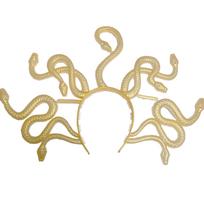 Halloween Costume Headband Resin Crown Snake Hair Hoop Cosplay Headband Masquerade Hair Band Headwear auksas