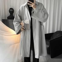 Autumn and Winter Windbreaker Jacket Men's Hong Kong Style Jacket Loose Coat M