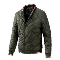 Vyriškas Parkas Vienspalvis Stovintis Apykaklės Deimantinis Raštas Užtrauktukas Vyriški Švarkai Ruduo Žiema Šilti Paltai Vyriški Mados Drabužiai M 50-55kg