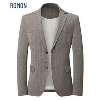 ROMON Men's Slim Fit Business Casual Blazer 185 kavos rudos spalvos