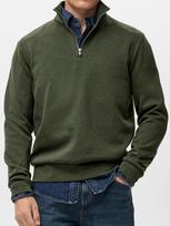 Men's Fashion Half-Zip Hoodie Sweatshirt with Stand Collar XXL armijos žalia spalva