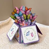 Floral Butterfly Design 3D Pop-Up Greeting Card Premium Quality Handwritten Note Pop-Up Birthday Card Festival Use Gift Card