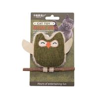 Catnip and Silvervine Cat Toy Set Feather Wand with Chew Stick Interactive Self Play Teaser for Dental Health Pet Supplies