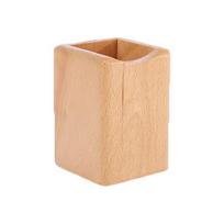 Multiple-use Wood Storage Box Large Capacity Desk Organizer Durable Pen Holder Cup  School beech