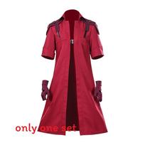 Devil May Cry Dante Cosplay Costume With Polyester Fabric For Anime Role Play Dante Coat Gloves,M