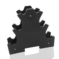 Three-Tier Plastic Coated Dumbbell Rack for Home Fitness