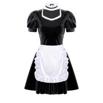 Helovino prancūzų tarnaitės Cosplay kostiumas - Seksualus pasirodymo drabužis S black