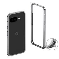 Google Pixel 9 Metal Frame Case - Heat Dissipation, Drop Protection, Compatible with Pixel 9 Pro XL and 9A. Pixel 9A [No Lens Ring] pilka spalva