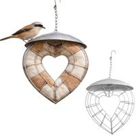 Metal Hanging Heart Shaped Bird Feeder, Outdoor Garden Bird Feeder For Backyard Birds One Size