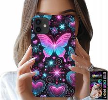 Etui Do Iphone 12 Mini - Kolorowy Motylek Serce Modne Wzory Case