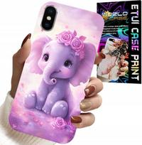 Etui Do Iphone X / Xs - Słodki Słonik Na Różowym Tle Case +Folia