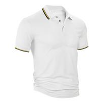 Men's Short-Sleeve Polo Shirt with Contrast Striped Collar and Cuffs S balta