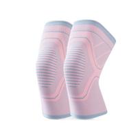 1 Pair Nylon Knee Pads Elastic Elbow Brace Compression Sleeve Arm Support Sleeves  Basketball M rožinė