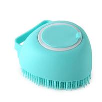 Soft Silicone Pet Bath Massage Gloves for Puppy Dog Cat Safety Grooming Tool Mascotas Bathroom Accessories mėlyna