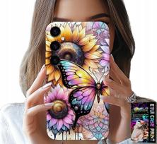 Etui Do Samsung Galaxy A34 5G - Słonecznik Z Motylkiem, Obudowa + Folia