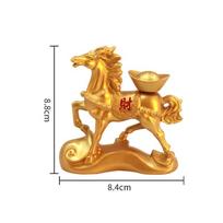 1Pc Gold Rotating Ingots Horse Statue 2026 Horse Year Home Decoration Wealth Symbol Ideal For Opening And Housewarming Gift