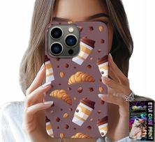 Etui Do Iphone 16 Pro Max - Case Z Kawą Rogalikami I Ziarnami W Tle