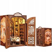 Habarri 3D Book Nook Puzzle DIY Assembly Kit, Wooden Miniature Realistic Details, Elegant LED Lighting, Ideal Gift and Collection, 9.5 x 11.5 x 17 cm 137