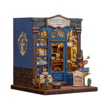 3D Puzzle Book Nook DIY Door to Travel World, Miniature House Kit, Wooden Craft Model, Night Light Decor, 16 x 15.5 x 18 cm, Multicolor